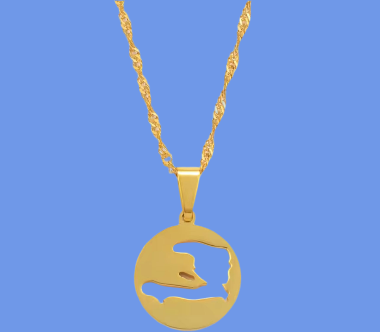 Collier cercle carte
