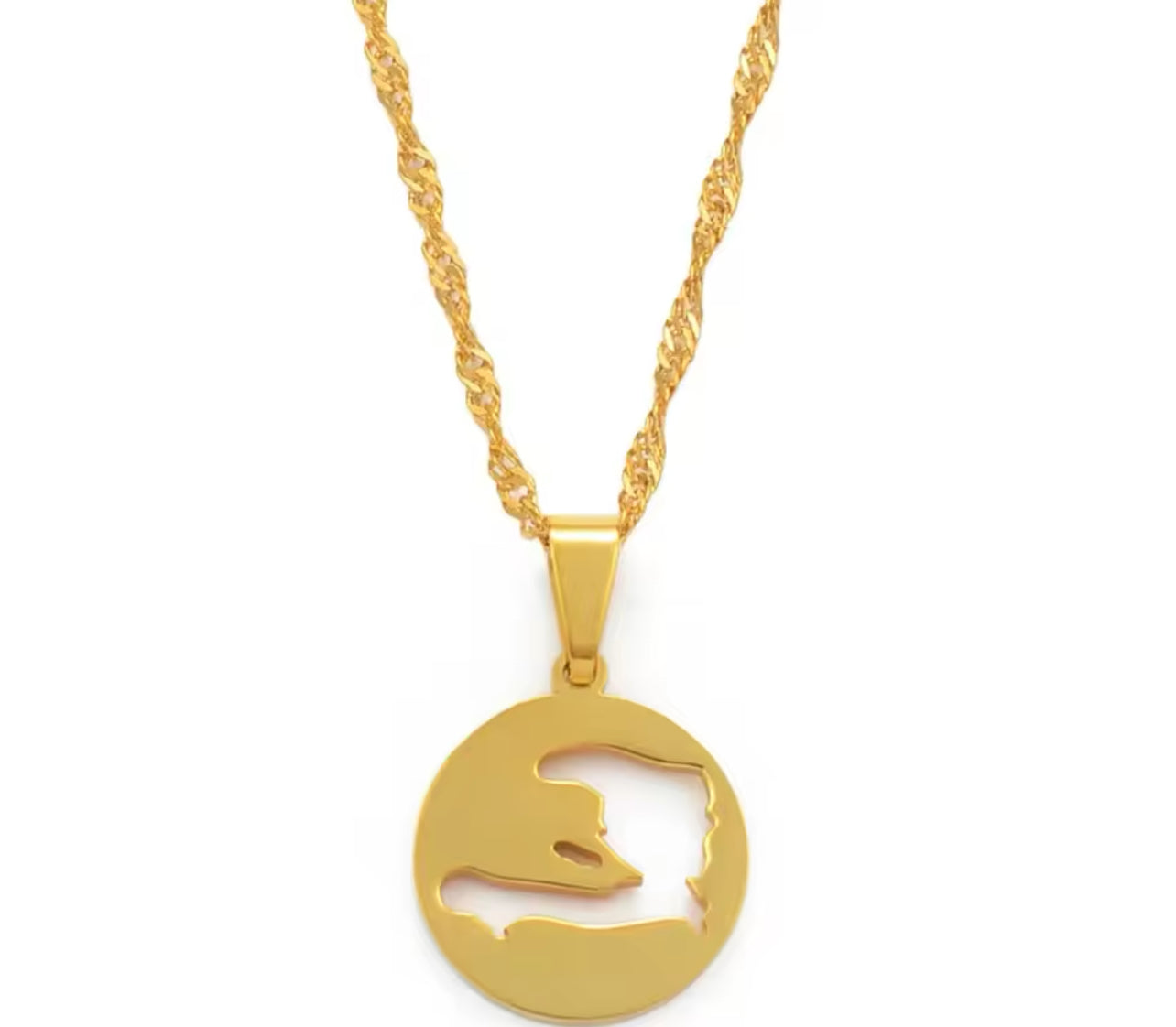 Collier cercle carte