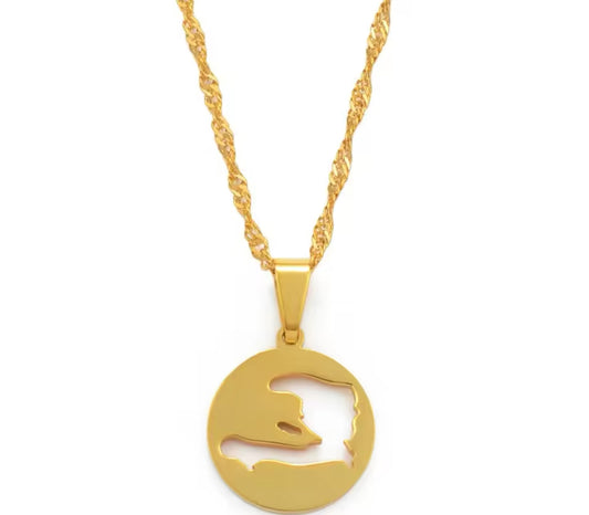 Collier cercle carte