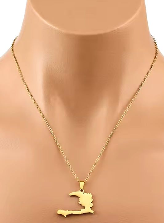 Collier carte Haïti