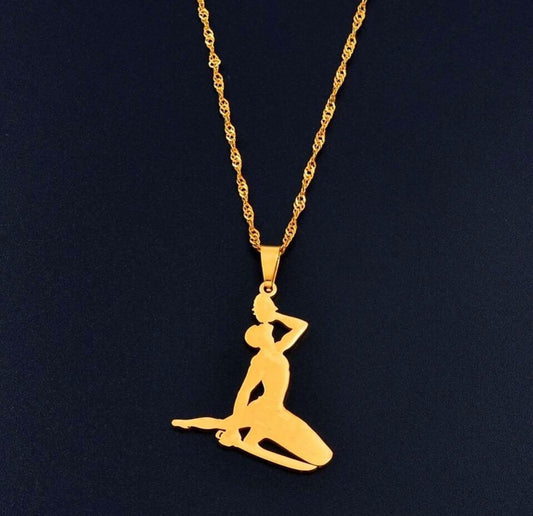 Collier neg maron